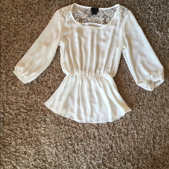 Chiffon rue 21 white blouse - Picture 1 of 1